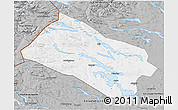 Gray 3D Map of Arjeplog Kommun