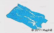 Political 3D Map of Arjeplog Kommun, cropped outside