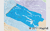 Political 3D Map of Arjeplog Kommun, lighten