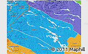 Political 3D Map of Arjeplog Kommun