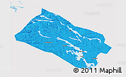 Political 3D Map of Arjeplog Kommun, single color outside
