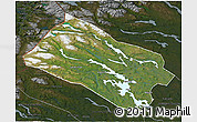 Satellite 3D Map of Arjeplog Kommun, darken