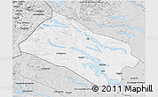 Silver Style 3D Map of Arjeplog Kommun