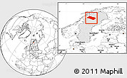 Blank Location Map of Arjeplog Kommun, highlighted country, within the entire country