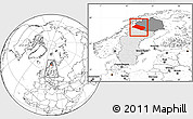 Blank Location Map of Arjeplog Kommun, highlighted country, highlighted parent region, within the entire country