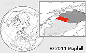 Blank Location Map of Arjeplog Kommun, highlighted country, highlighted parent region