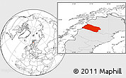 Blank Location Map of Arjeplog Kommun, highlighted country