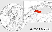 Blank Location Map of Arjeplog Kommun, highlighted parent region