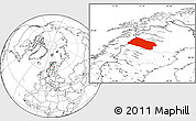 Blank Location Map of Arjeplog Kommun