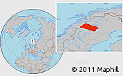 Gray Location Map of Arjeplog Kommun