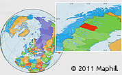 Political Location Map of Arjeplog Kommun