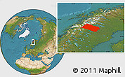 Satellite Location Map of Arjeplog Kommun