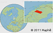 Savanna Style Location Map of Arjeplog Kommun