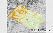 Physical Map of Arjeplog Kommun, desaturated