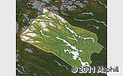 Satellite Map of Arjeplog Kommun, darken