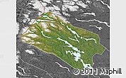 Satellite Map of Arjeplog Kommun, desaturated
