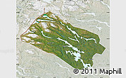 Satellite Map of Arjeplog Kommun, lighten