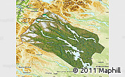 Satellite Map of Arjeplog Kommun, physical outside