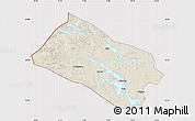 Shaded Relief Map of Arjeplog Kommun, cropped outside
