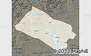 Shaded Relief Map of Arjeplog Kommun, darken