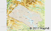 Shaded Relief Map of Arjeplog Kommun, physical outside