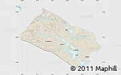 Shaded Relief Map of Arjeplog Kommun, single color outside