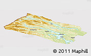 Physical Panoramic Map of Arjeplog Kommun, cropped outside