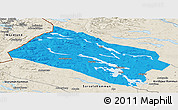 Political Panoramic Map of Arjeplog Kommun, shaded relief outside