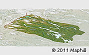 Satellite Panoramic Map of Arjeplog Kommun, lighten