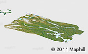 Satellite Panoramic Map of Arjeplog Kommun, single color outside