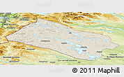 Shaded Relief Panoramic Map of Arjeplog Kommun, physical outside