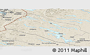 Shaded Relief Panoramic Map of Arjeplog Kommun