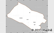 Gray Simple Map of Arjeplog Kommun, cropped outside