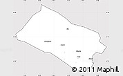 Silver Style Simple Map of Arjeplog Kommun, cropped outside