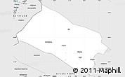 Silver Style Simple Map of Arjeplog Kommun