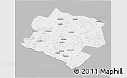 Gray 3D Map of Arvidsjaur Kommun, single color outside