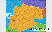 Political 3D Map of Arvidsjaur Kommun