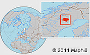 Gray Location Map of Arvidsjaur Kommun