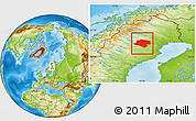 Physical Location Map of Arvidsjaur Kommun