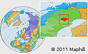 Political Location Map of Arvidsjaur Kommun