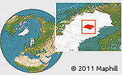Satellite Location Map of Arvidsjaur Kommun, highlighted country