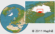 Satellite Location Map of Arvidsjaur Kommun, highlighted parent region