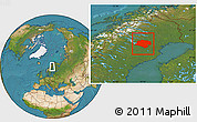 Satellite Location Map of Arvidsjaur Kommun