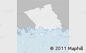 Gray 3D Map of Haparanda Kommun, single color outside
