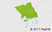 Physical 3D Map of Haparanda Kommun, cropped outside