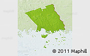 Physical 3D Map of Haparanda Kommun, lighten