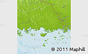 Physical 3D Map of Haparanda Kommun