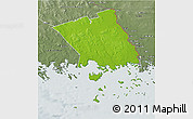 Physical 3D Map of Haparanda Kommun, semi-desaturated