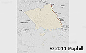 Shaded Relief 3D Map of Haparanda Kommun, desaturated