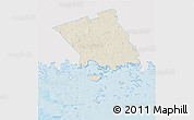 Shaded Relief 3D Map of Haparanda Kommun, single color outside